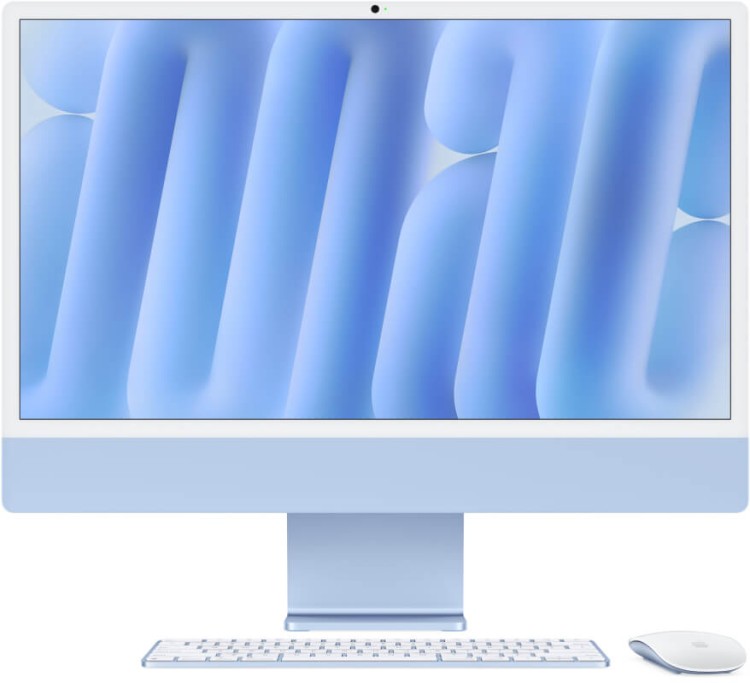 Моноблок Apple iMac 24" Retina 4,5K (M4 10C CPU, 10C GPU) 24/512GB SSD, синий