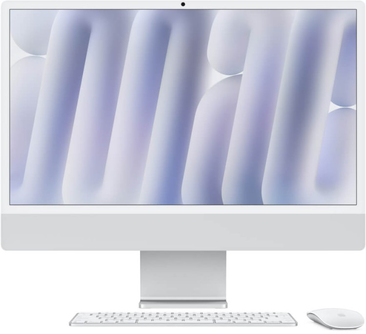 Моноблок Apple iMac 24" Retina 4,5K (M4 10C CPU, 10C GPU) 16/512GB SSD, серебристый