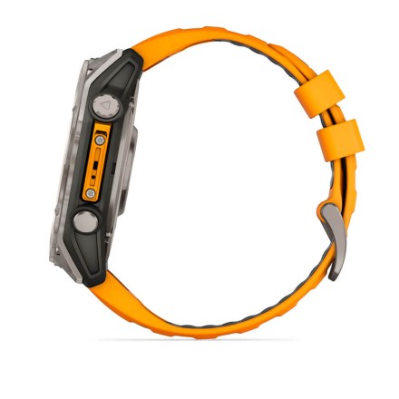 Часы Garmin Fenix 8 AMOLED, 51 mm Sapphire, Titanium с Spark Orange/Graphite