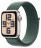 Часы Apple Watch SE 2, 40 мм ремешок Sport Loop (сияющая звезда/зеленый)