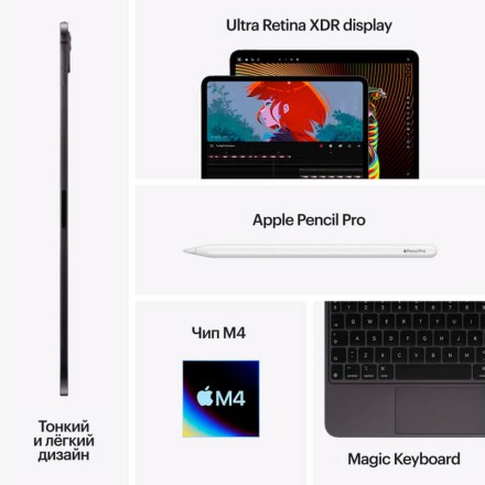 Планшет Apple iPad Pro 13" 2Tb (2024) Wi-Fi + Cellular «черный космос»