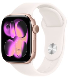 Apple Watch Series 11, 46 mm, Sport Band (розовое золото/румянец), размер M/L
